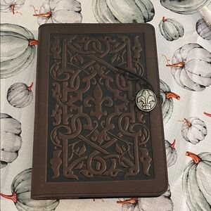 Brown Embossed leather Oberion Journal with Metal Clasp